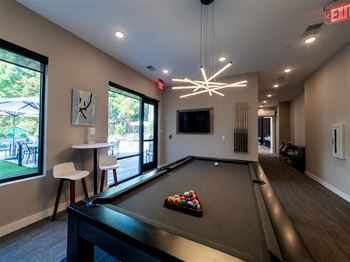 Game Room With Billiards Table at The Foundry, South Bend, 46617